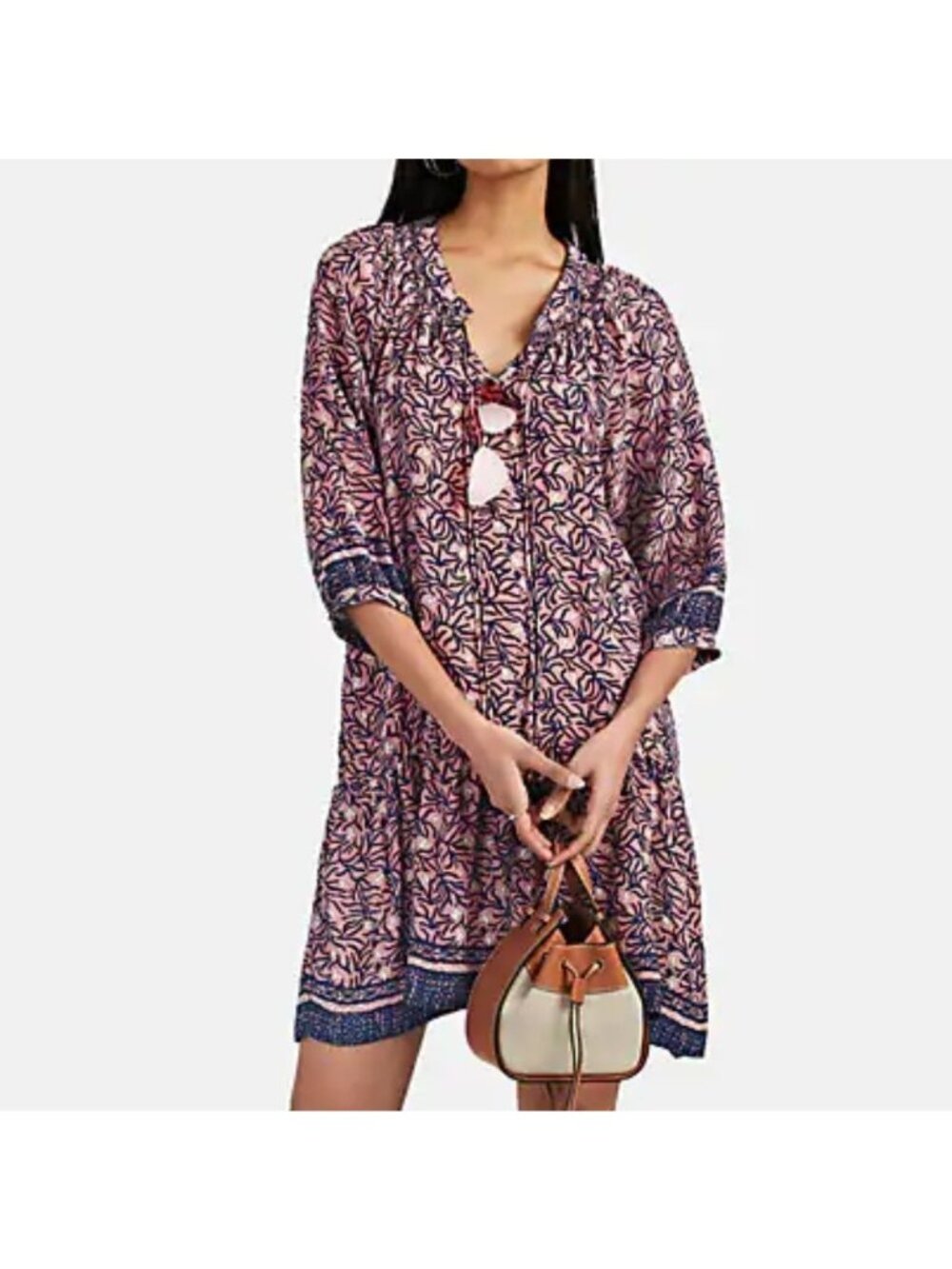 Natalie Martin Stevie Silk Drop Waist Dress, Size S